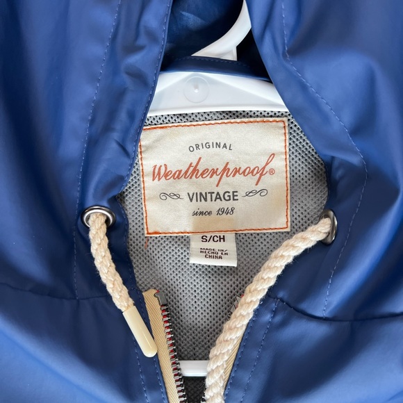 Vintage / S / 100% Waterproof / Shell Jacket / Navy - Picture 3 of 6